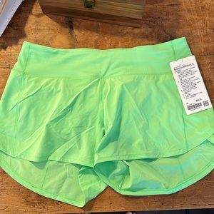 Lululemon speed up MR short 4” lined - pistachio 10